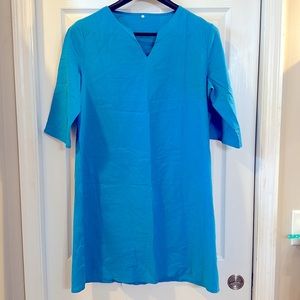 Turquoise v-neck shirt dress 2XL NWOT